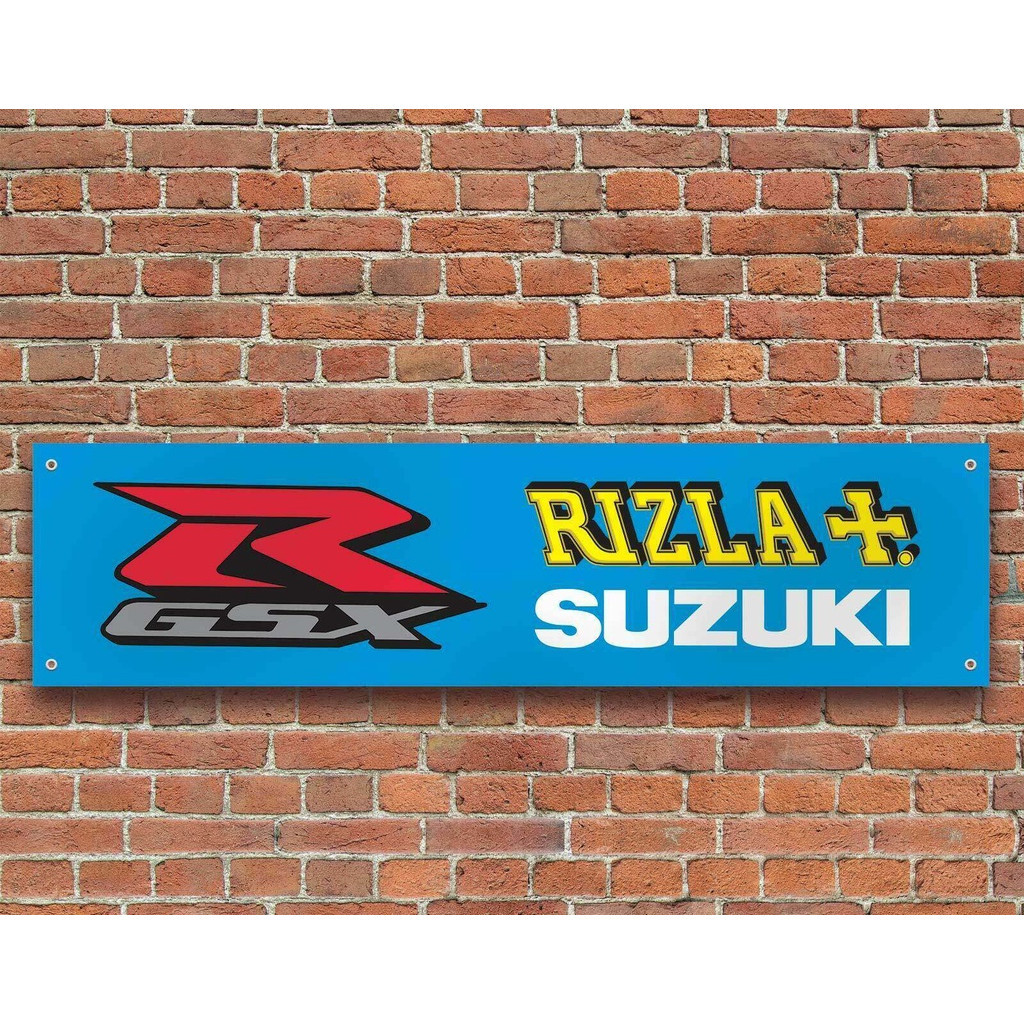 Suzuki Rizla Rgsx รถจักรยานยนต์ Vintage โลหะดีบุกป้าย 40*10 ซม.ของขวัญ Wall Art Decor สําหรับห้องนั่