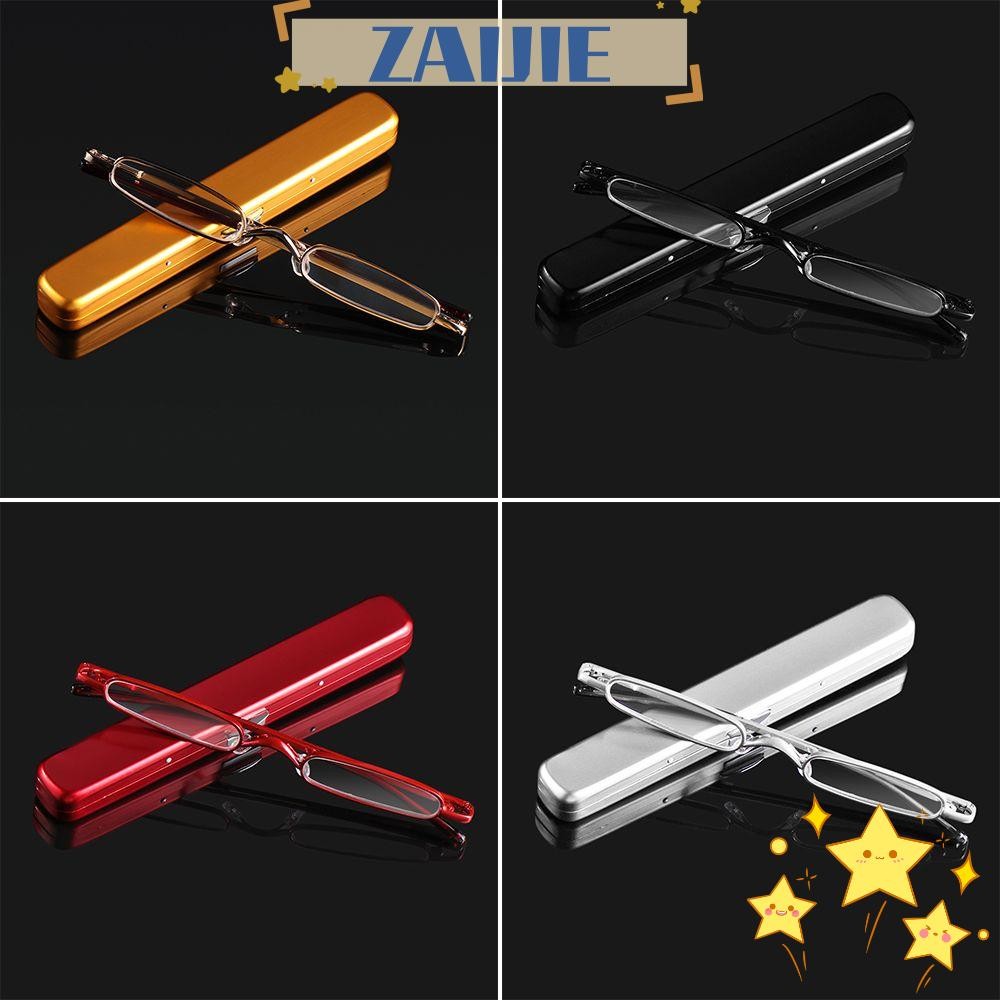 Zaijie24 แว่นตาอ่านหนังสือ ขนาดเล็ก น้ําหนักเบา ความแข็งแรง + บานพับสปริง 1.0~4.0 แว่นตาสายตายาว ป้องกันแสงสีฟ้า แว่นตาอ่านหนังสือ การปิดกั้นแสงสีฟ้า