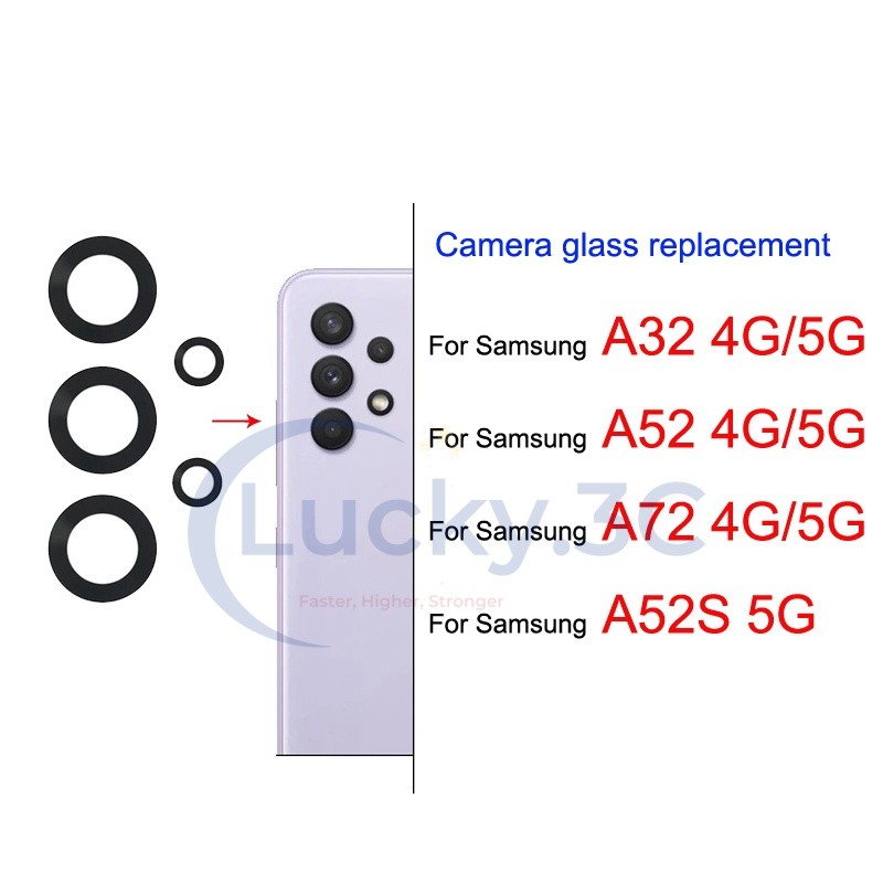 เปลี่ยนเลนส์กล้องด้านหลังสําหรับ Samsung Galaxy A32 A52 A72 A52S 4G 5G
