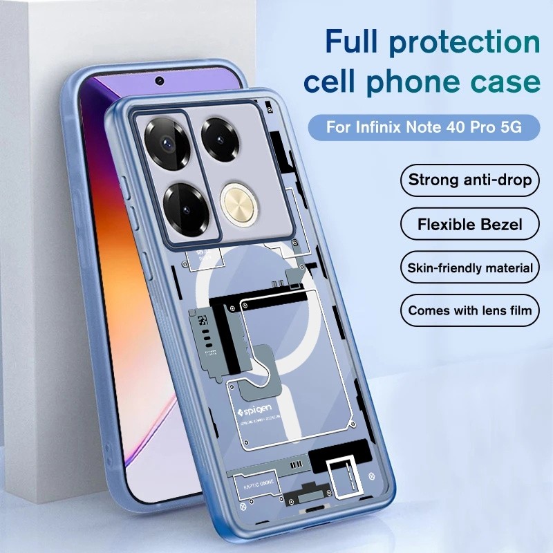 [คลังสินค้าพร้อม]เคสโทรศัพท์หรูหราสําหรับInfinix Note 40 4Gกรณีซิลิคอนนุ่มกันฝุ่นกันกระแทกสําหรับInfinix Note 40 Pro Plus 30 4G 5G Proฝาครอบเทคโนโลยีแผนที่รูปแบบ
