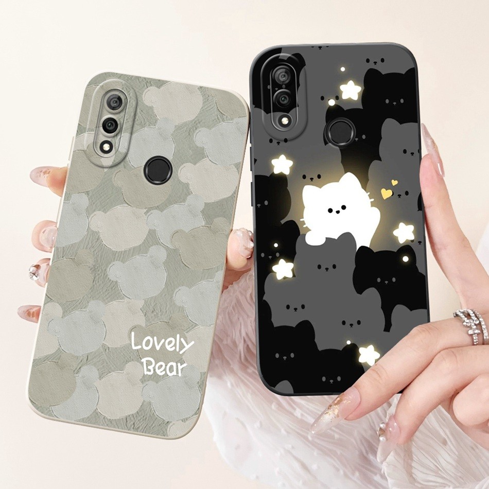 Huawei Y9 (2019) เคสป้องกันเลนส์ Huawei Y9 2019 JKM-LX1 JKM-LX2 JKM-LX3 แฟชั่นทาสีซิลิโคนอ่อนนุ่มเคส