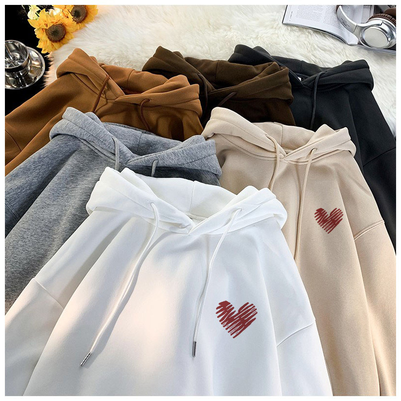 Hoodie [M-5XL] Love Graffiti เหมาะสําหรับทั้งชายและหญิง ผ้าสบาย Oversize Hoodie