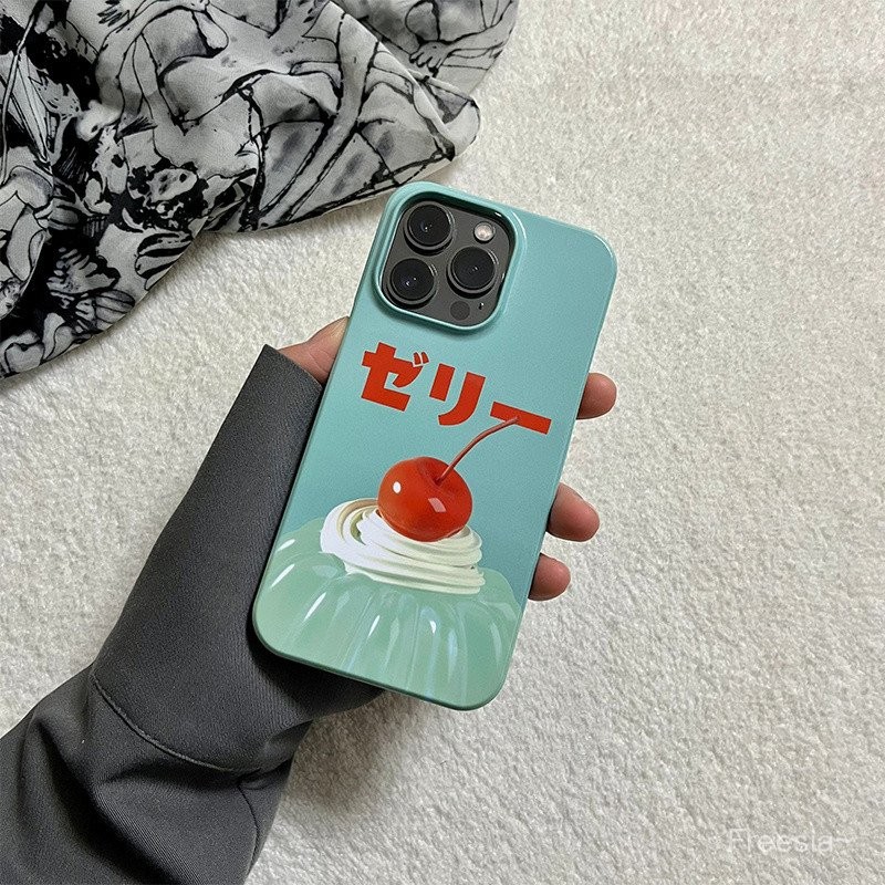 เค้กเชอร์รี่สำหรับ iPhone 15 14 13 12 11 PRO MAX x XR 14PLUS XR XR/XS MAX 7/8 PLUS se2020เคสโทรศัพท์