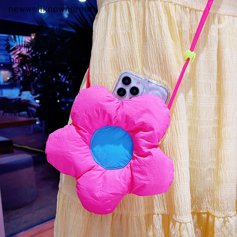 ใหม่wellknowngreat สไตล์เกาหลีน่ารัก 3D Sunflower เคสโทรศัพท์คลิปด้านหลัง Crossbody Lanyard สายคล้องโทรศัพท์ Anti-Lost Lanyard เครื่องประดับสําหรับสาวผู้หญิงของขวัญ CAD