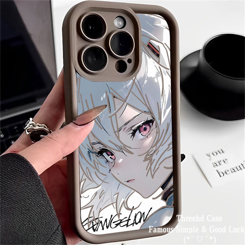ปลอกสําหรับ Infinix Note Hot 40 Pro Smart 8 7 40i 30i 30 Play Tecno Spark GO 2024 Spark 20C 20 GT 20Pro Camon 20 Pro Matte Angel Eyes Ayanami Rei อะนิเมะกันกระแทกปกอ่อน