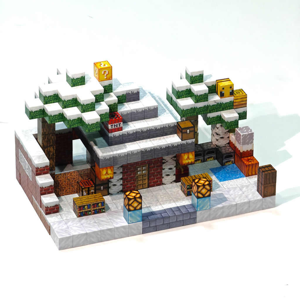 Minecraft Magnetic Cube Building Blocks แม่เหล็กของเล่นเพื่อการศึกษาที่ไม่ซ้ํากัน DIY ของเล่นอาคาร Stre