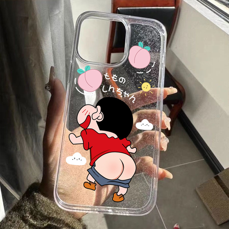 เคสไอโฟน 13 TPU นิ่มกันกระแทก เคสโทรศัพท์ เคสไอโฟน 11 12 14 15 13 Pro Max XR XS X 7 8P เครยอนชินจัง - รูปที่ 4