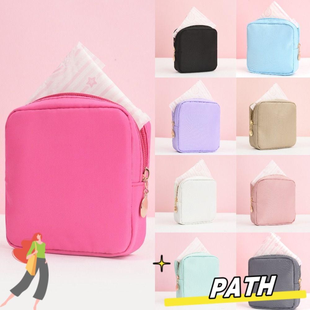 Path กระเป๋าผ้าอนามัย, หลากสี Home Organization ที่เก็บผ้าเช็ดปาก, กระเป๋าแต่งหน้าแบบพกพาแฟชั่น
