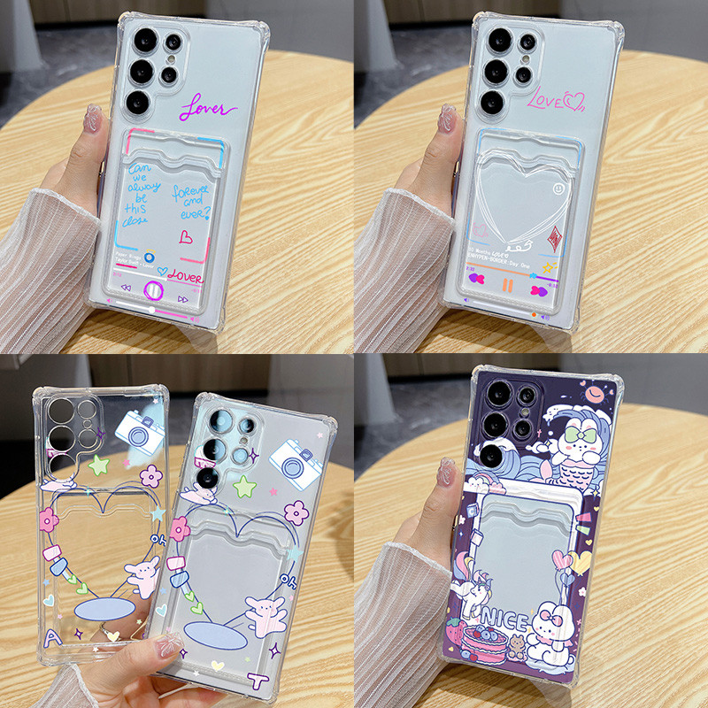 1 บาท Card Holder เคส for เคส Samsung A55 A06 A16 A54 A50S A15 A05 A12 A22 A34 A52S A14 A35 A73 A03 