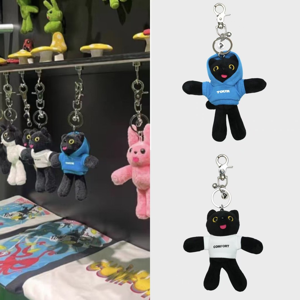 [SR-STUDIO] พวงกุญแจจี้แมวสีดําแม่เหล็กสไตล์เดียวกันน่ารัก 5NCI