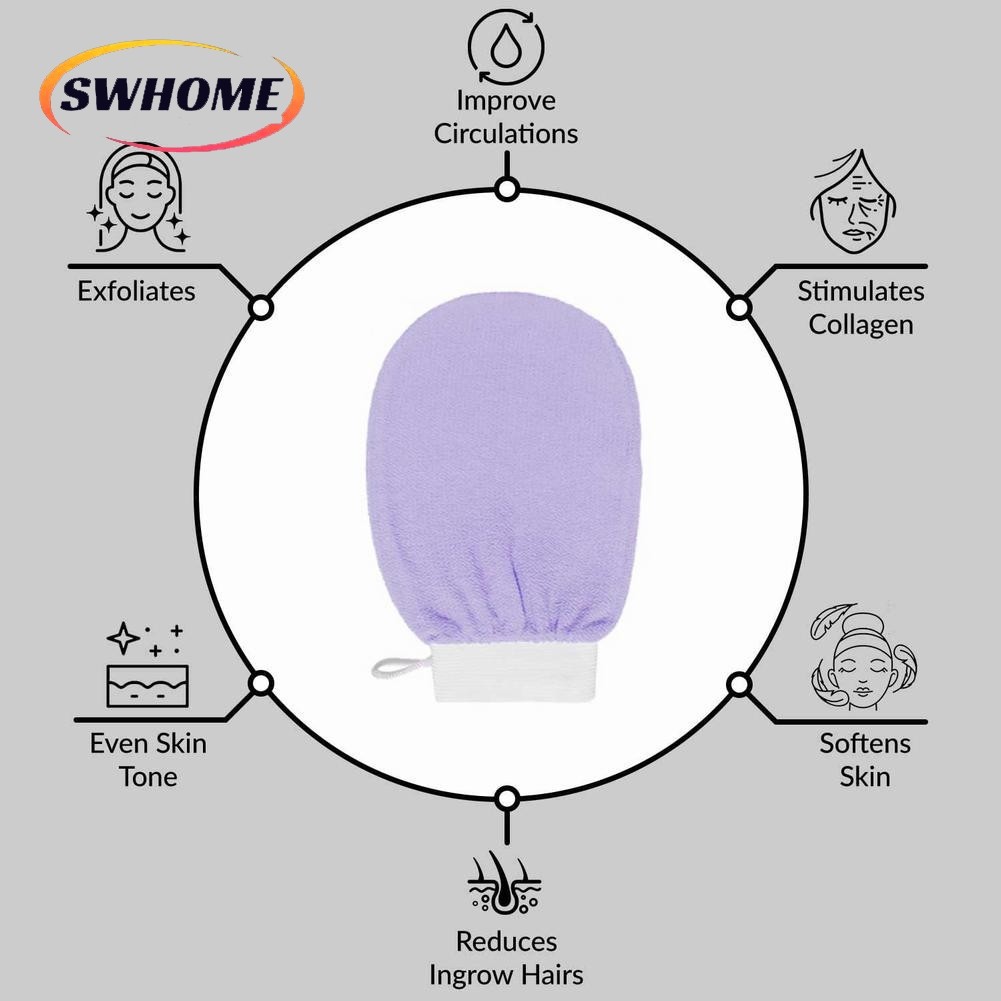 สวโฮม! 1/2 ชิ้น โมร็อกโก Shower Hammam ​ถุงมือขัดผิว Hamam/สครับอาบน้ํา Mitt สต็อกพร้อม