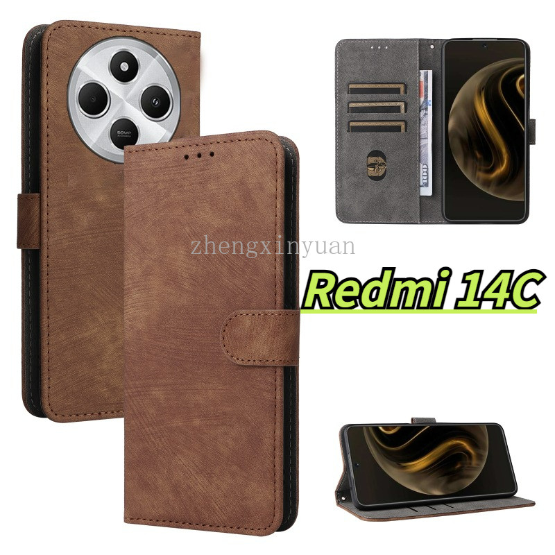 ปลอกสําหรับ XIAOMI POCO C75 C85 Redmi 14C 15C 4G 5G 2025 เคสโทรศัพท์หนังแม่เหล็กสําหรับ POCOC85 POCO