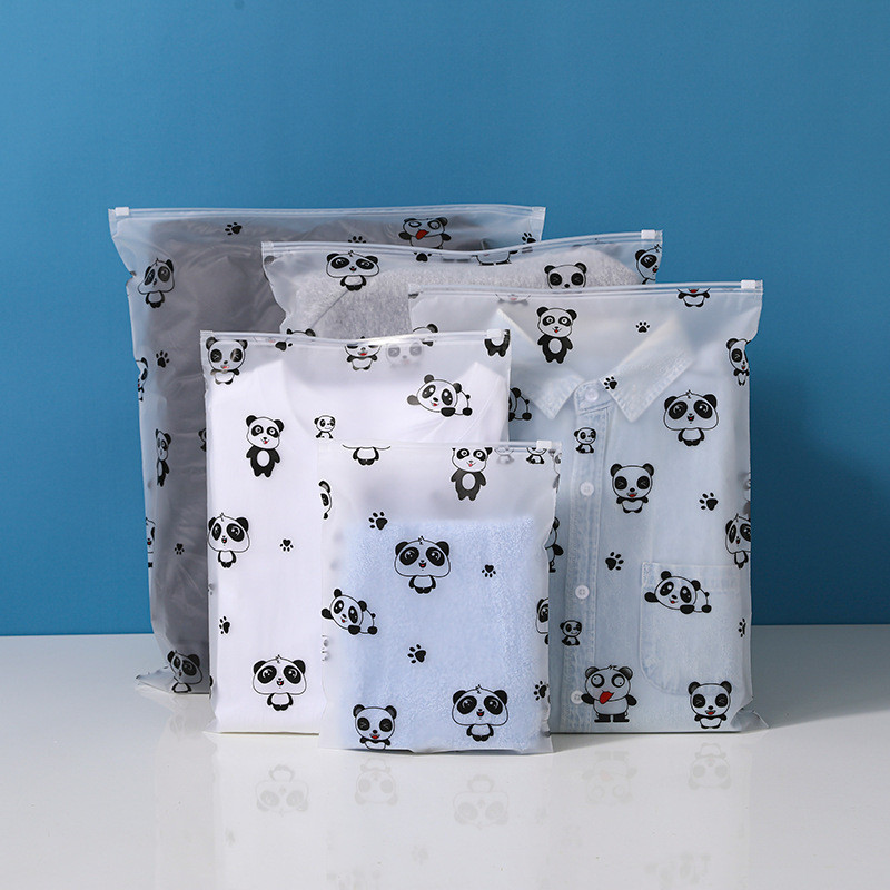 [กันน้ำ] drawstring BAG Storage Organizer transparent Matte Storage BAG Travel cosmetic toiletries