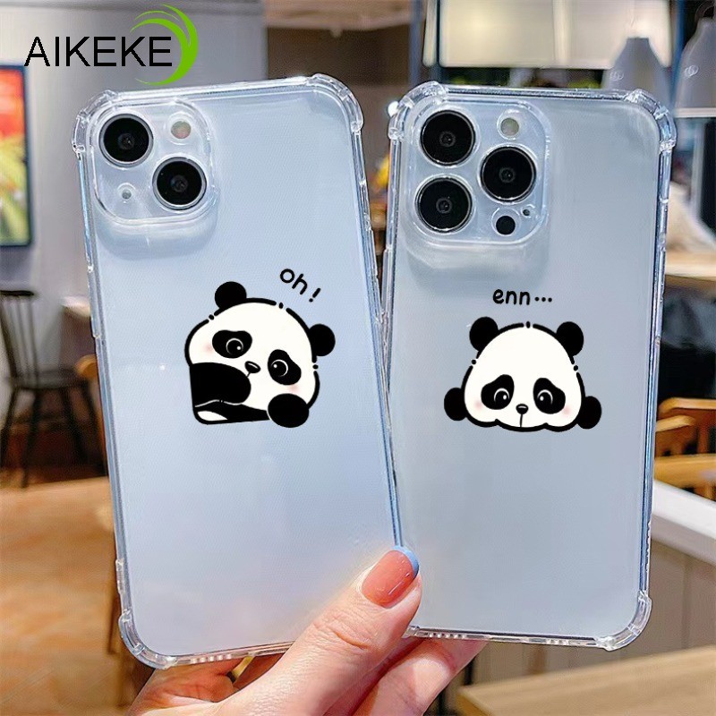 น่ารัก Panda Fubao สําหรับ OPPO A31 A5 A9 A91 A7 A5S A12 A12E A3S A79 A57 A39 A37 Neo9 A83 Reno 3 Pr