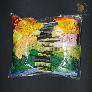[PE] 24/100/50 ด้ายเย็บปักถักร้อยผ้าฝ้ายข้ามไหมขัดฟันเย็บ Skeins Craft TH