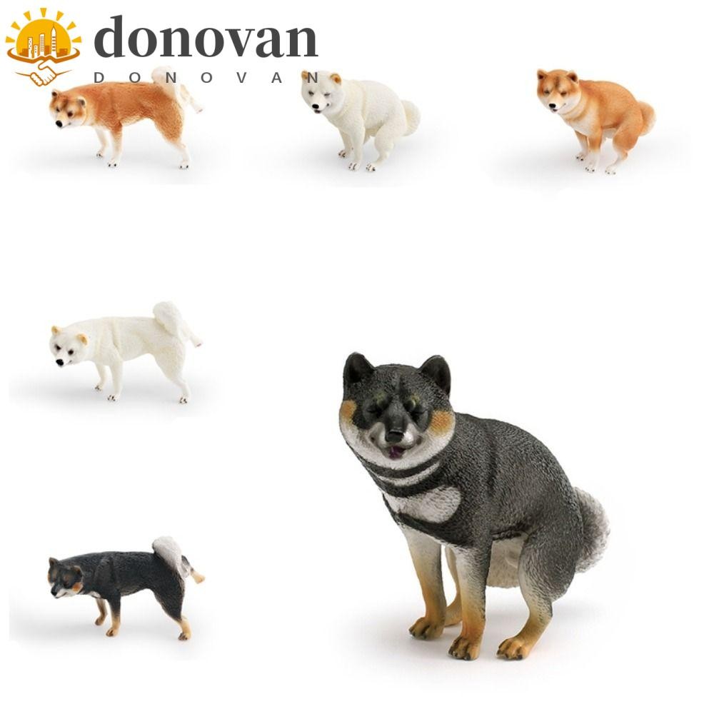 Donvan ตุ๊กตาชิบะอินุ, โมเดลสัตว์สุนัขจําลองขนาดเล็ก, เครื่องประดับของเล่นเด็กปั๊กสมจริงญี่ปุ่นชิบะอินุคอลเลกชันรูป