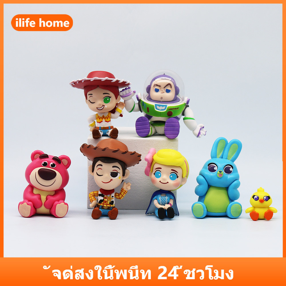 จัดส่งจากประเทศไทย 7 ชิ้น/เซ็ต Toy Story Buzz Woody Action Figure จํานวนมากหมีอะนิเมะรูป COD stock คอสเพลย์แตงโมองุ่นตุ๊กตาของเล่นสําหรับของขวัญเด็กคอลเลกชันเครื่องประดับรถตกแต่งบ้านเค้กตกแต่ง