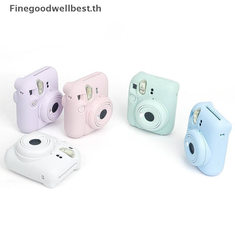 Fbth สําหรับ Fujifilm Instax Mini12 กล้องเคสซิลิโคนเชลล์ฝาครอบป้องกันนุ่มสีทึบ Scratch-proof สําหรับ Instant Mini 12 กรณีร้อน