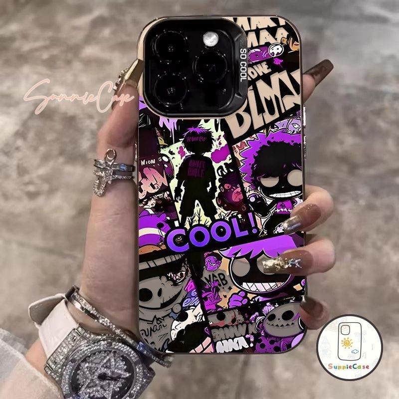 รุนแรง น่ารัก กราฟฟิตี หมี เคส iPhone 11 iPhone 13 15 14 12 Pro Max X XR XS Max 7Plus 15 8 7 14 Plus SE 2020 การ์ตูน เคส