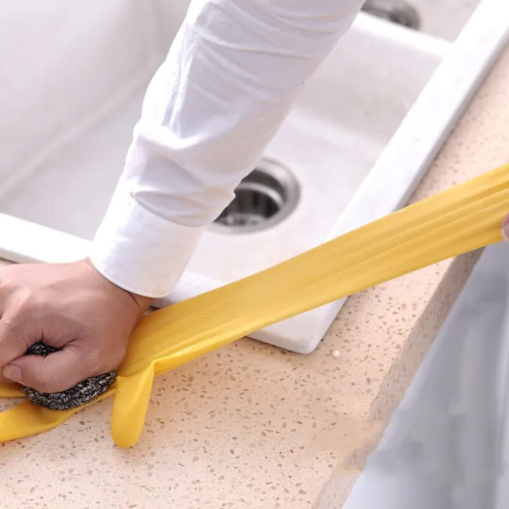 ถุงมือ ถุงมือยางpvcหนา ถุงมือยาวยืดหยุ่นกันน้ำ ​ถุงมือเอนกประสงค์ ใช้ซ้ำได้ ป้องกันผิวหนัง