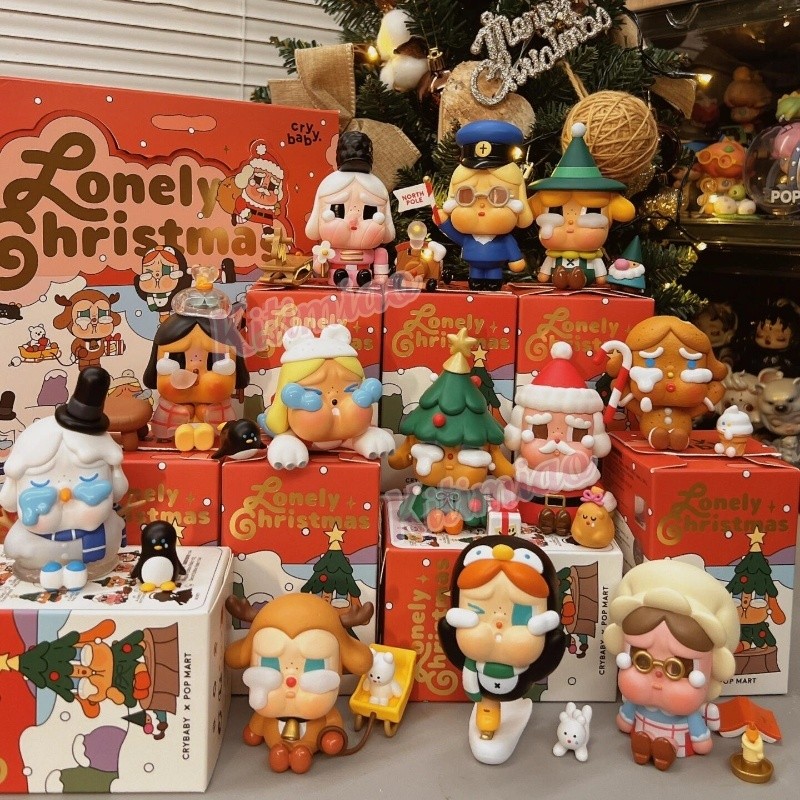 Kitimiao PopMart CRYBABY Lonely Christmas Series กล่องตาบอดรูปของขวัญของเล่น