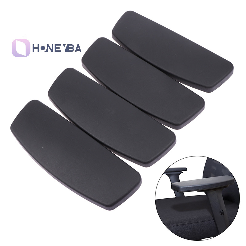 <Honeyby> 1 คู่เก้าอี้สํานักงานเปลี่ยนที่วางแขนแผ่นรองแขนพร้อม Moung Hole ติดตั้งง่าย Gaming Chair Parts