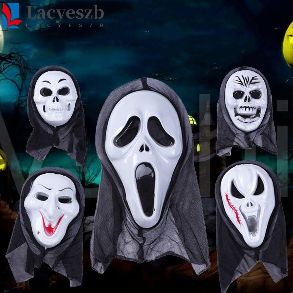 Lacyeszb ฮาโลวีนหน้ากากสําหรับเต้นรํา Creative ฮาโลวีนตกแต่ง Prom Party Supplies ตกแต่ง Prop Trick ของเล่นหน้ากากกรีดร้อง