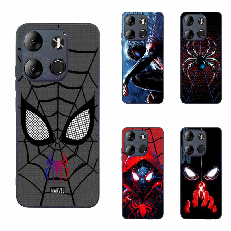 เคสสําหรับ Tecno Spark Go 2023 Spidermanเคสโทรศัพท์ป้องกันความงามสีดําSPark Go 2024 Go 1