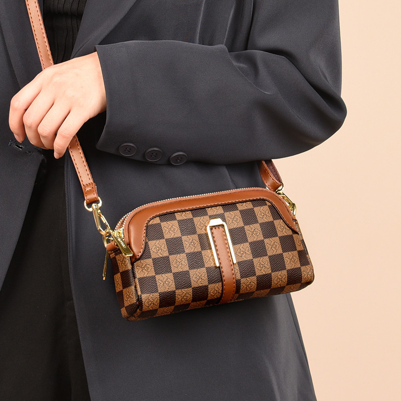 กระเป๋าใส่เหรียญสไตล์เกาหลีแฟชั่นพิมพ์ลำลองไหล่ Crossbody กระเป๋ามินิ