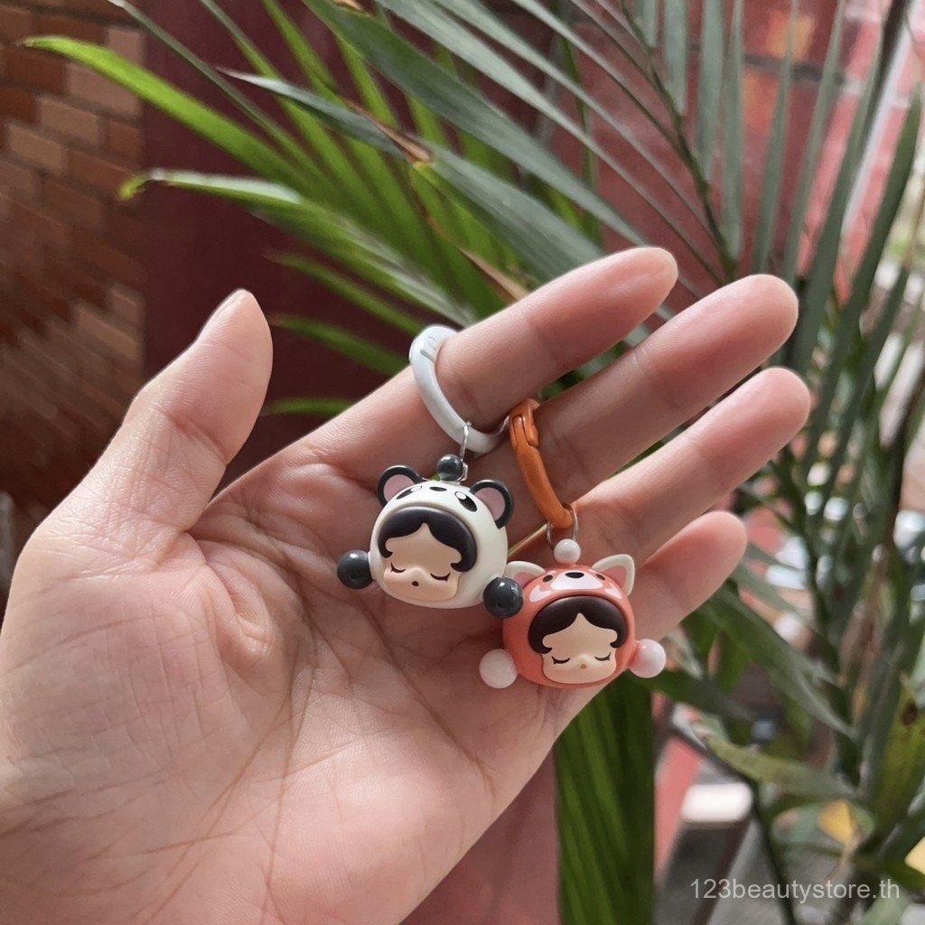 ของแท้ POPBEAN ตุ๊กตาเม็ดน่ารัก Limited Panda Series ของแท้น่ารักจี้เครื่องประดับพวงกุญแจ
