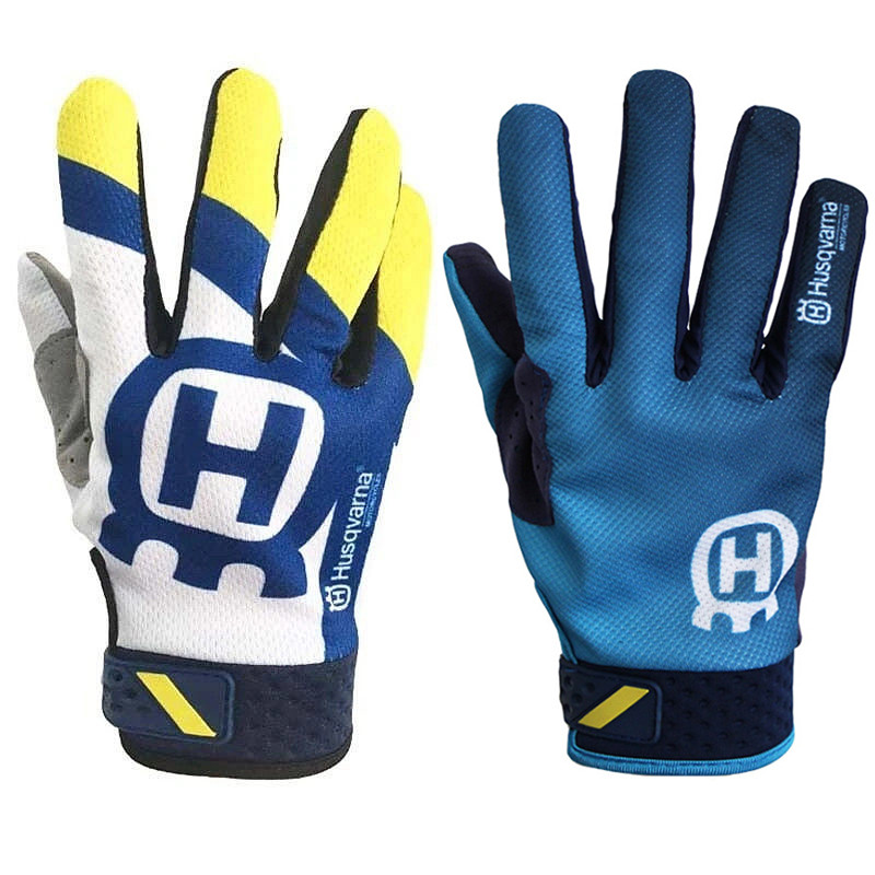 HUSQVARNA ถุงมือขี่มอเตอร์ไซค์จักรยานเต็มนิ้ว racing rider ขับรถ mtb สําหรับผู้ชายผู้หญิง