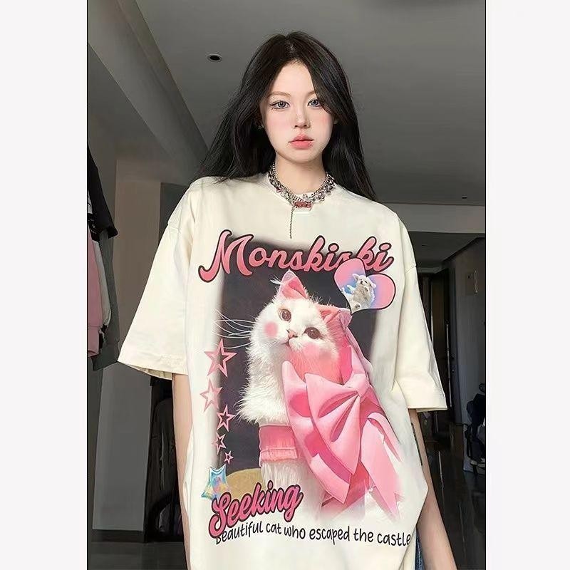 ส่งฟรี เสื้อยืดคู่รักเสื้อยืดCM07 สไตรเกาหลี เสื้อยืดใส่สบาย ทรงสวยไม่ย้วย สีไม่ตก
