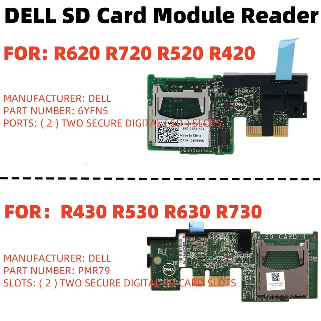 Dell Dual SD การ์ดโมดูล Reader 6YFN5 06YFN5 สําหรับ R620 R720 R720xd PMR79 0PMR79 สําหรับ R430 R630 