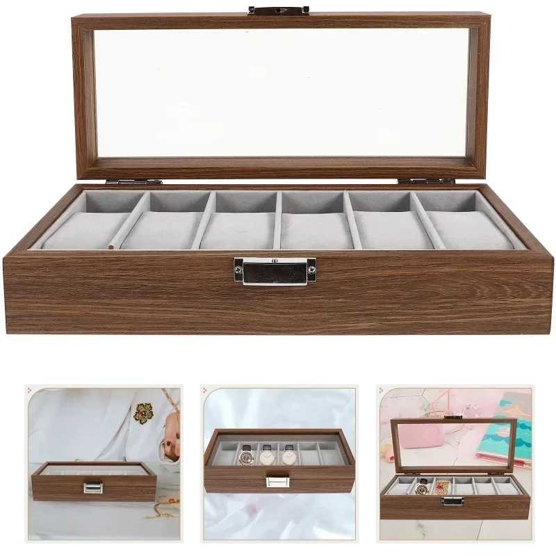 LuWei Watch Storage Organizer กล่องนาฬิกา 6 ตาราง