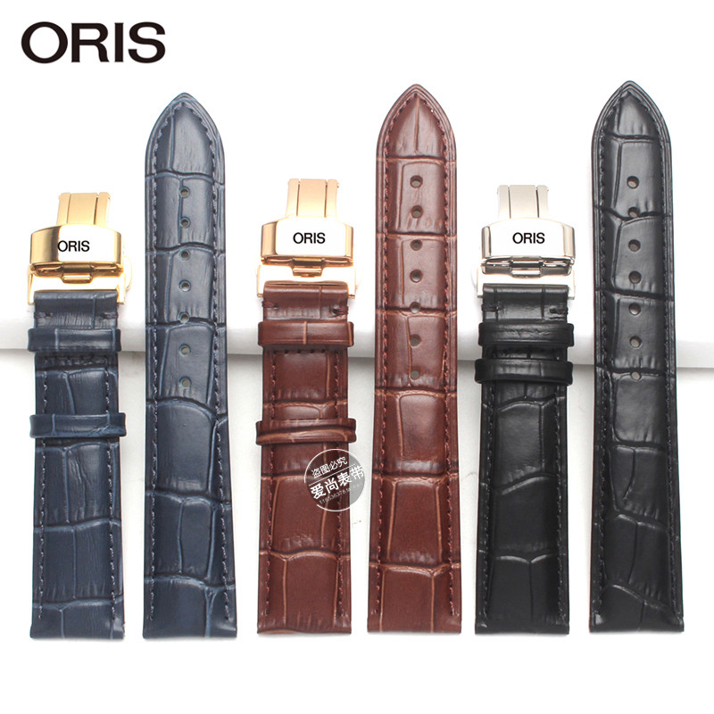 โอริส สายนาฬิกา หนังวัว สายหนังแท้ผีเสื้อหัวเข็มขัด oris วัฒนธรรมคลาสสิกซีรีส์ผู้ชายผู้หญิงสร้อยข้อม