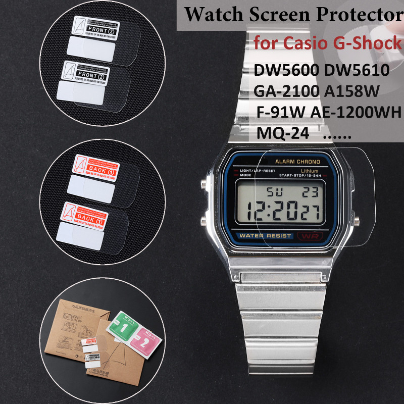 2/4/6/10pcs ระเบิดนาฬิกาหน้าจอ Anti-Scratch Full Protector สําหรับ Casio G-Shock DW5600 DW5610 GA-21