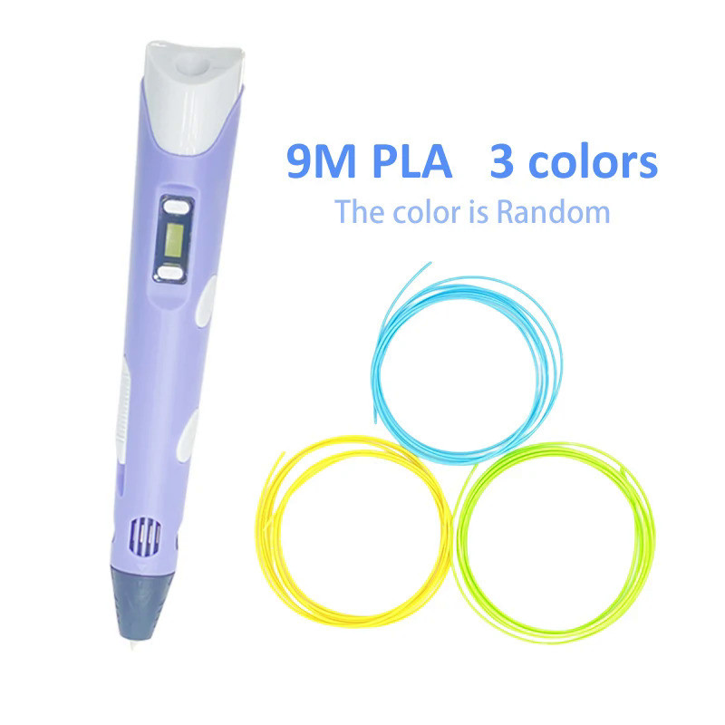 USB Powered 3D Pen Craft with PLA Filament Refill LCD Screen 3D Drawing Painting Pen Automatic Art P