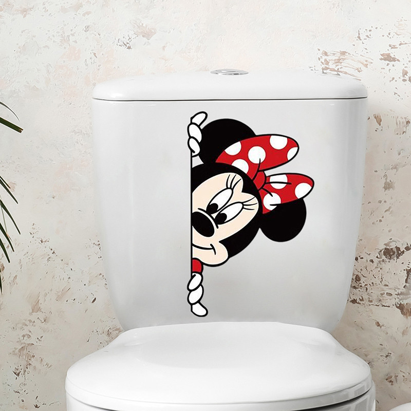 การ์ตูนเมาส์ห้องน้ําสติกเกอร์น่ารักมิกกี้ห้องน้ําปกสติกเกอร์ตกแต่งบ้าน - รูปที่ 5