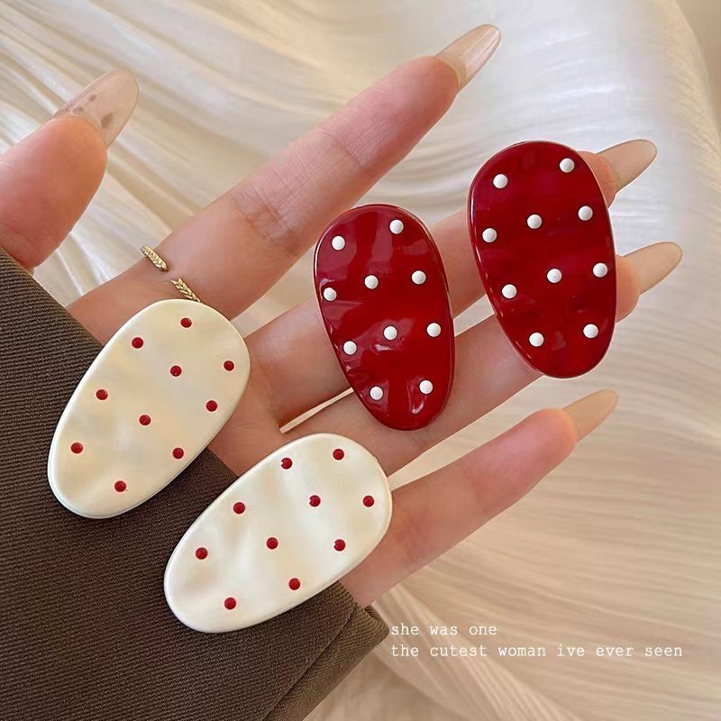 เกาหลี Girlish หวานและน่ารัก Polka Dot Hairpin Duckbill Bangs ด้านข้างคลิปขนาดเล็ก Headdress