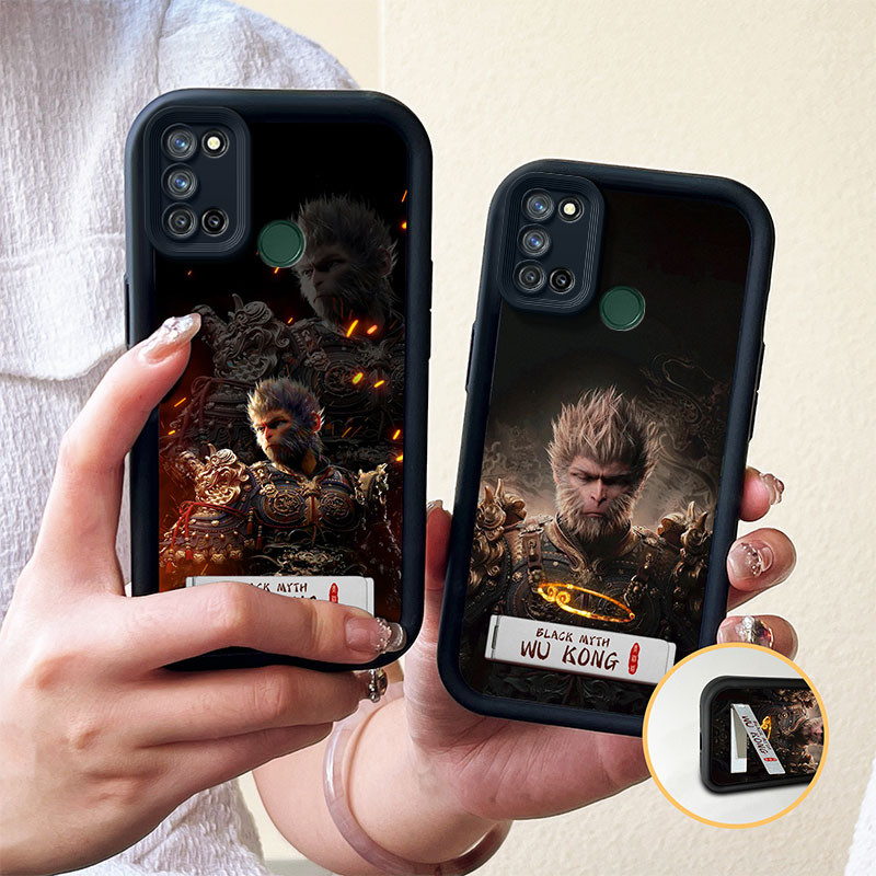 เคส realme 7i เคส realme c17 โทรศัพท์สีดําสําหรับเคส