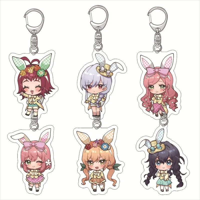 อะนิเมะ100แฟนที่รักคุณพวงกุญแจอะคริลิค Rentaro aijo hakari Hanazono karane inda คอสเพลย์ keyring