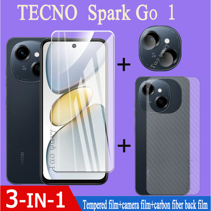 3in1 สําหรับ TECNO Spark Go 1 กระจกนิรภัย Spark 40c กระจกนิรภัย Spark Go 2024 Spark Go 1s Spark Go 2