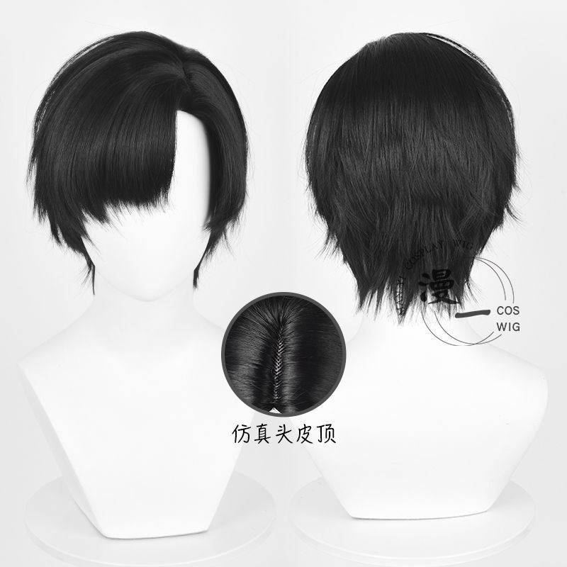 Lvan คอสเพลย์วิกผม ALIEN STAGE Zayne ผมสั้นสีดําสังเคราะห์ทนความร้อน - รูปที่ 5