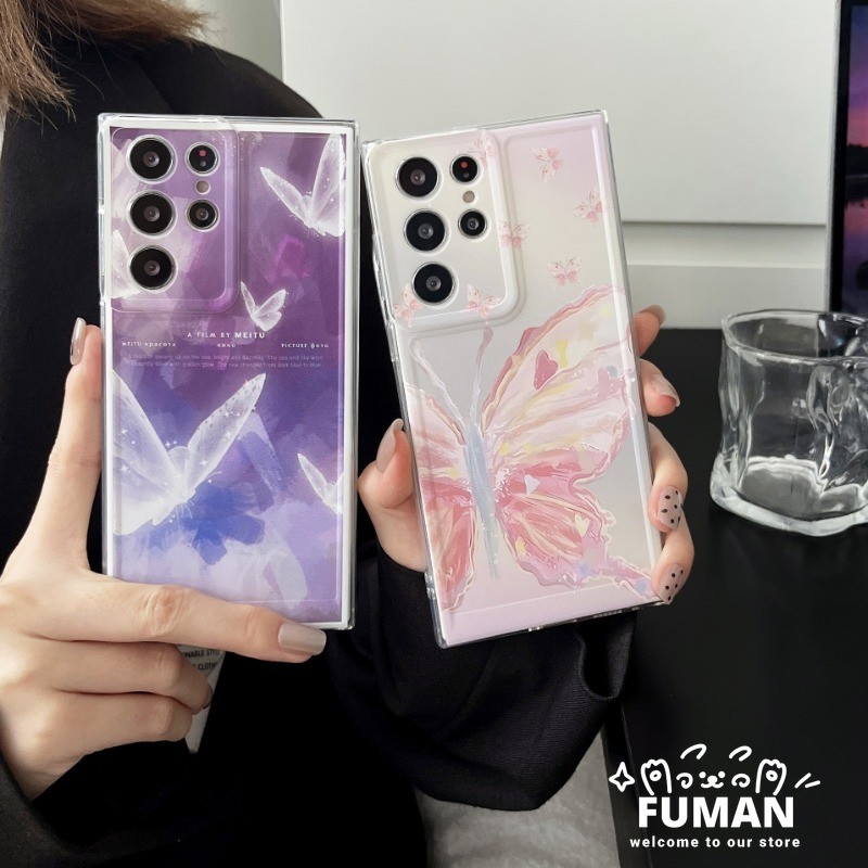 สไตล์เกาหลีผีเสื้อปลอกเข้ากันได้สําหรับvivo V40 V30 V29 V27 V25 V23 V20 Pro T2 Pro V27E V23E V21 V21