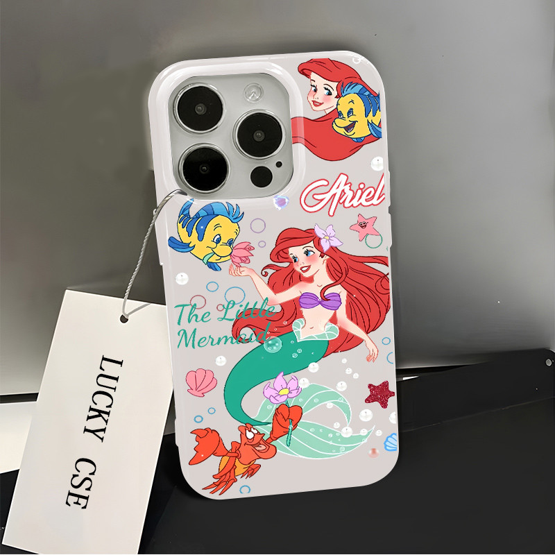 นุ่มน่ารักความงามปลาเคสโทรศัพท์เข้ากันได้สําหรับ IPhone 11 13 14 16 15 12 Pro 7+ 8 Plus XS Max X XR ปลอกกันกระแทก TPU Cover
