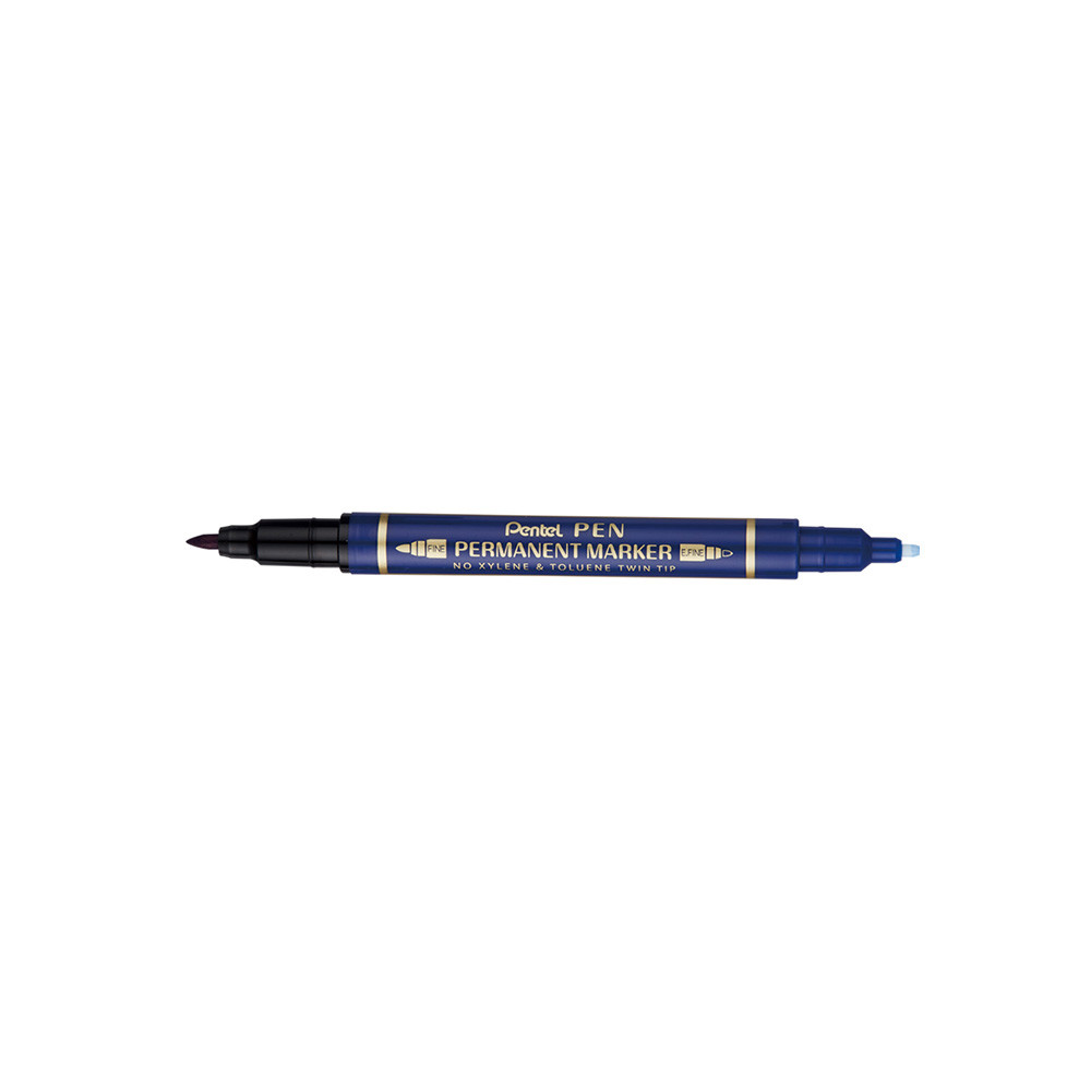PENTEL ปากกามาร์คเกอร์ รุ่น Permanent แบบ 2 หัว สีน้ำเงิน