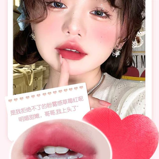 Gogo TALES Ice Cubes Lip Mud ฤดูใบไม้ร่วงและฤดูหนาวลิปสติก Lip Gloss ราคาไม่แพง Student Matte Powder Blusher Lip Glaze Do Not Stick Lip Gloss