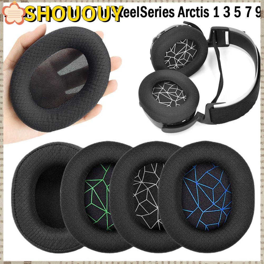 SHOUUY 2 ชิ้น แผ่นรองหูฟังโฟม อ่อนนุ่ม สำหรับ SteelSeries Arctis 1 3 5 7 9 Gaming Headset