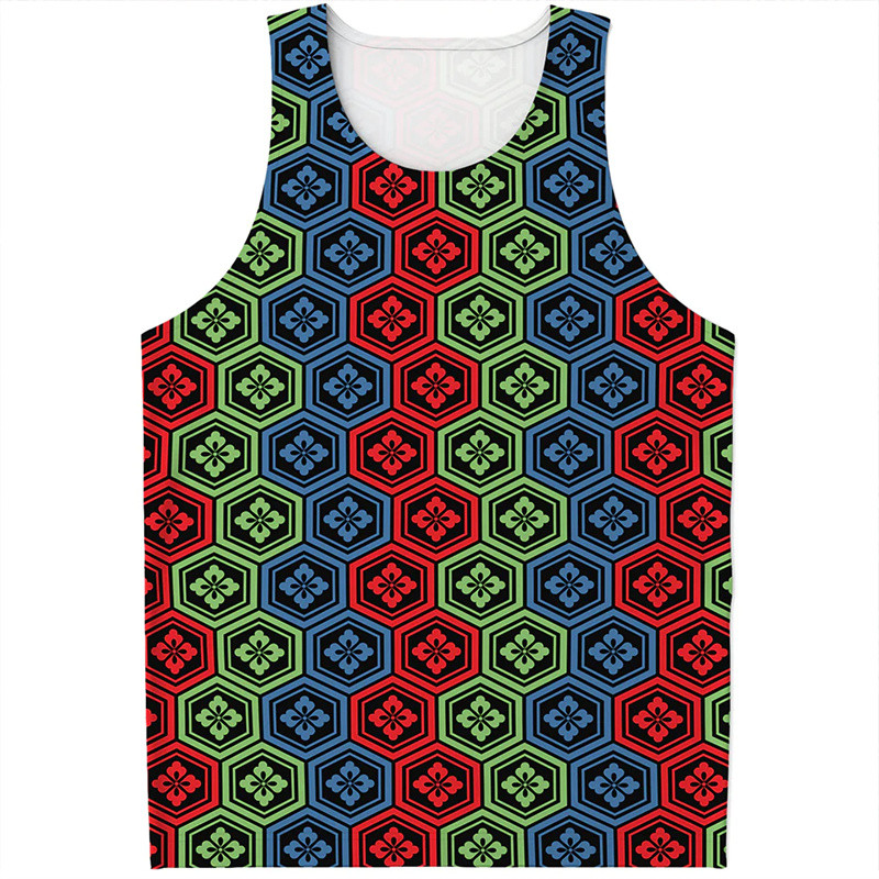 ดอกไม้ย้อนยุค三维พิมพ์เสื้อกล้ามสําหรับผู้ชายฤดูร้อนขนาดใหญ่ทีเสื้อ สตรีทแวร์ เสื้อเด็กชายเสื้อกั๊กแห้งเร็วเสื้อยืดแขนกุด