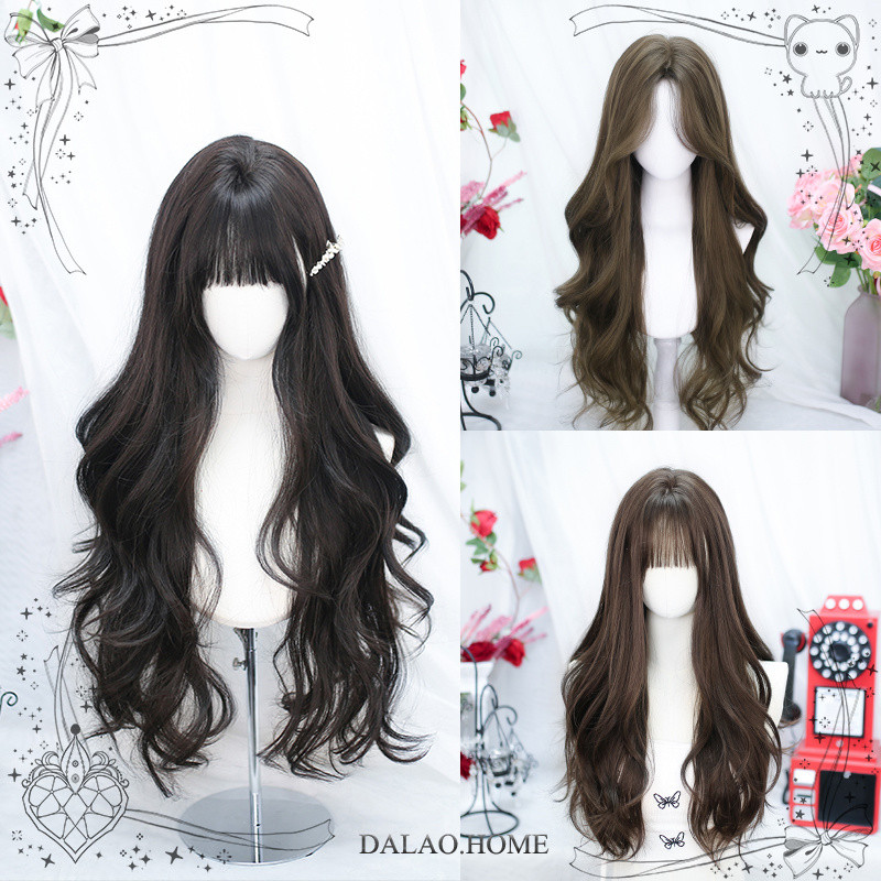 ขายร้อน! F & X วิกผมเต็มหัวข้อเสนอพิเศษโลลิต้าผมยาวลอนธรรมชาติ Lolita INS ผมยาวหยักศกใหญ่ผู้หญิง
